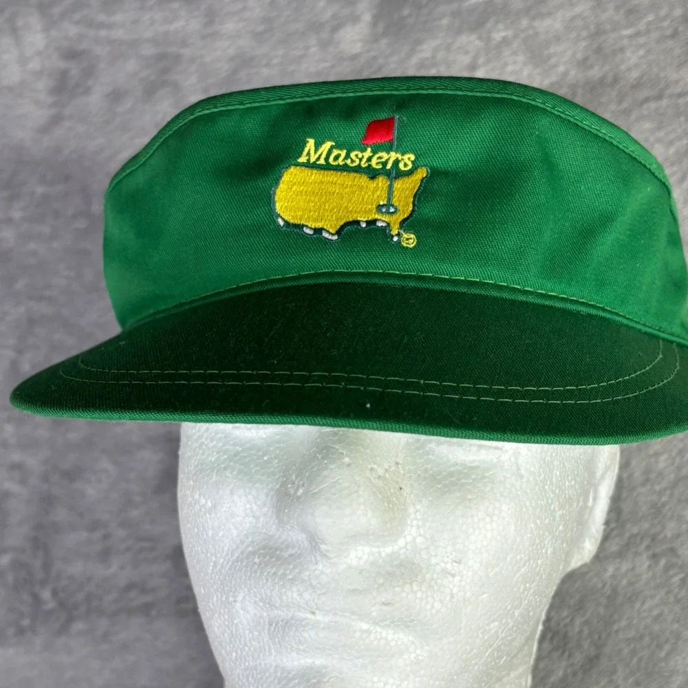 Masters Golf Visor Unisex Adjustable Green Vintage Made in USA Logo Hat